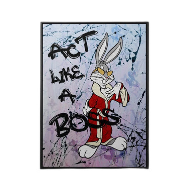 Discover Bugs Bunny Premium Wall Art, Act like a Boss - Bugs Bunny Canvas Art | Motivational Wall Art , Act like a Boss by Original Greattness™ Canvas Wall Art Print