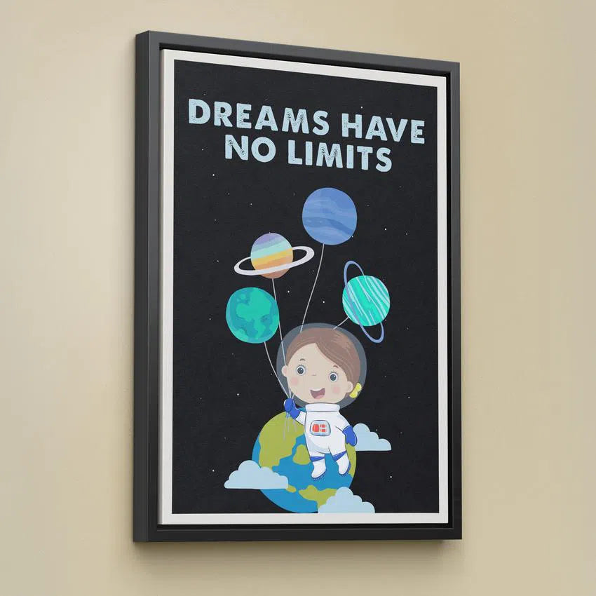 Discover Shop Kids Canvas Art, Dreams Have no Limits Kids Canvas Art | Kids Canvas Pictures Art, DREAMS HAVE NO LIMITS by Original Greattness™ Canvas Wall Art Print