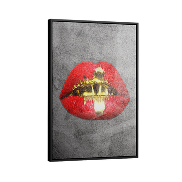 Discover Shop Lips Canvas Art, Gold Red Lips Fashion Canvas Wall Art, Gold Red Lips by Original Greattness™ Canvas Wall Art Print