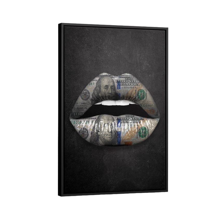 Discover Dollar Lips Canvas Art, Dollar Lips Canvas Art | Money Dollar Lips Wall Art, DOLLAR LIPS by Original Greattness™ Canvas Wall Art Print