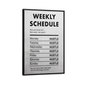 Discover Success Mindset Wall Art, Weekly Schedule Quote Motivational Canvas Art Prints, WEEKLY SCHEDULE by Original Greattness™ Canvas Wall Art Print