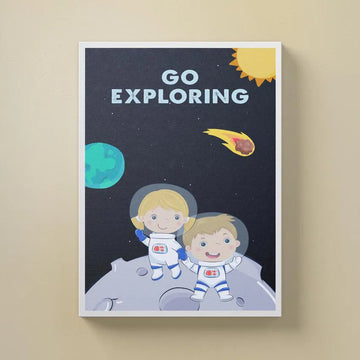 Discover Shop Kids Canvas Art, Go Exploring Kids Canvas Art | Inspirational Kids Canvas Art Prints, GO EXPLORING by Original Greattness™ Canvas Wall Art Print