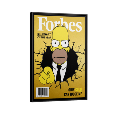 Discover Forbes Canvas Wall Art, Forbes Homer Simpson Motivational Luxury Canvas Art , ONLY GOLD CAN JUDGE ME by Original Greattness™ Canvas Wall Art Print