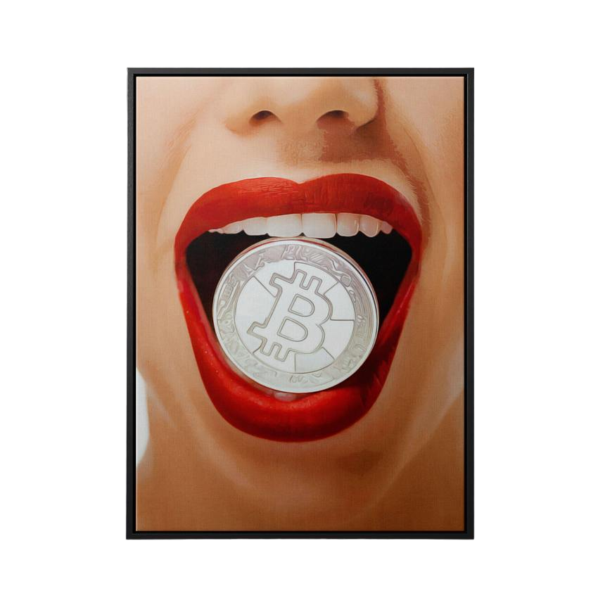 Discover Shop Bitcoin Canvas Art, Bitcoin Taste Canvas Art | Money Bitcoin Wall Art , BITCOIN TASTE by Original Greattness™ Canvas Wall Art Print