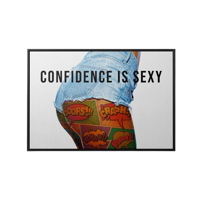 Discover Shop Sexy Canvas Art, Confidence is Sexy Women Pop Canvas Art, CONFIDENCE IS SEXY by Original Greattness™ Canvas Wall Art Print