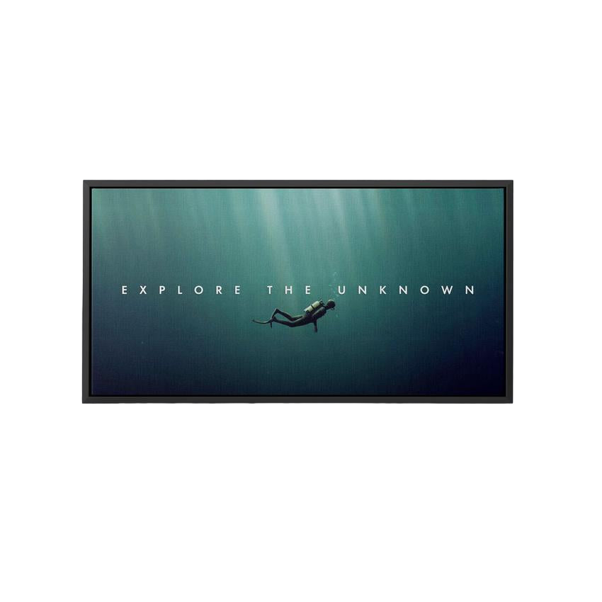 Discover Motivational Ocean Canvas Art, Explore the Unknown - Motivational Deep Sea Landscape Canvas, EXPLORE THE UNKNOWN by Original Greattness™ Canvas Wall Art Print