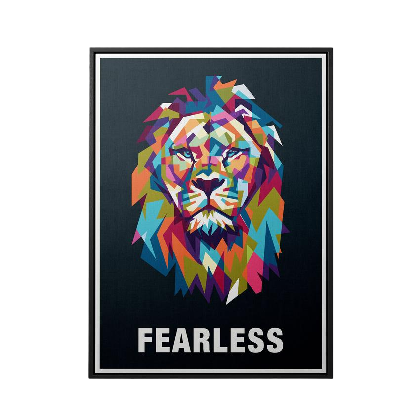 Discover Motivational Lion Canvas Art, Fearless Lion - Motivational Animal Canvas Art, FEARLESS LION by Original Greattness™ Canvas Wall Art Print