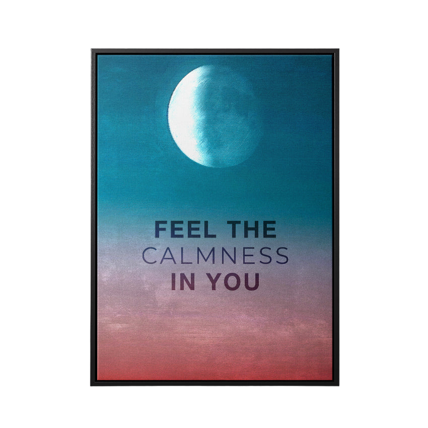 Discover Space Moon Canvas Art, Feel the Calmness, Moon Canvas Art, FEEL THE CALMNESS by Original Greattness™ Canvas Wall Art Print