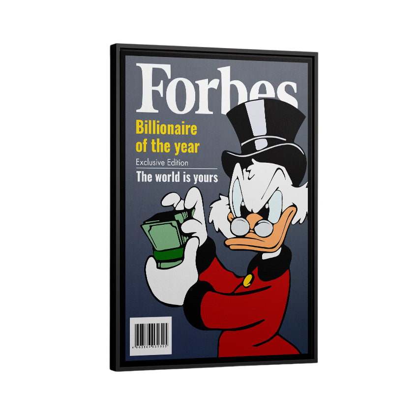 Discover Forbes Duck Canvas Art, Forbes Scrooge - Canvas Art, Donald Duck Money Wall Art, FORBES SCROOGE CANVAS by Original Greattness™ Canvas Wall Art Print