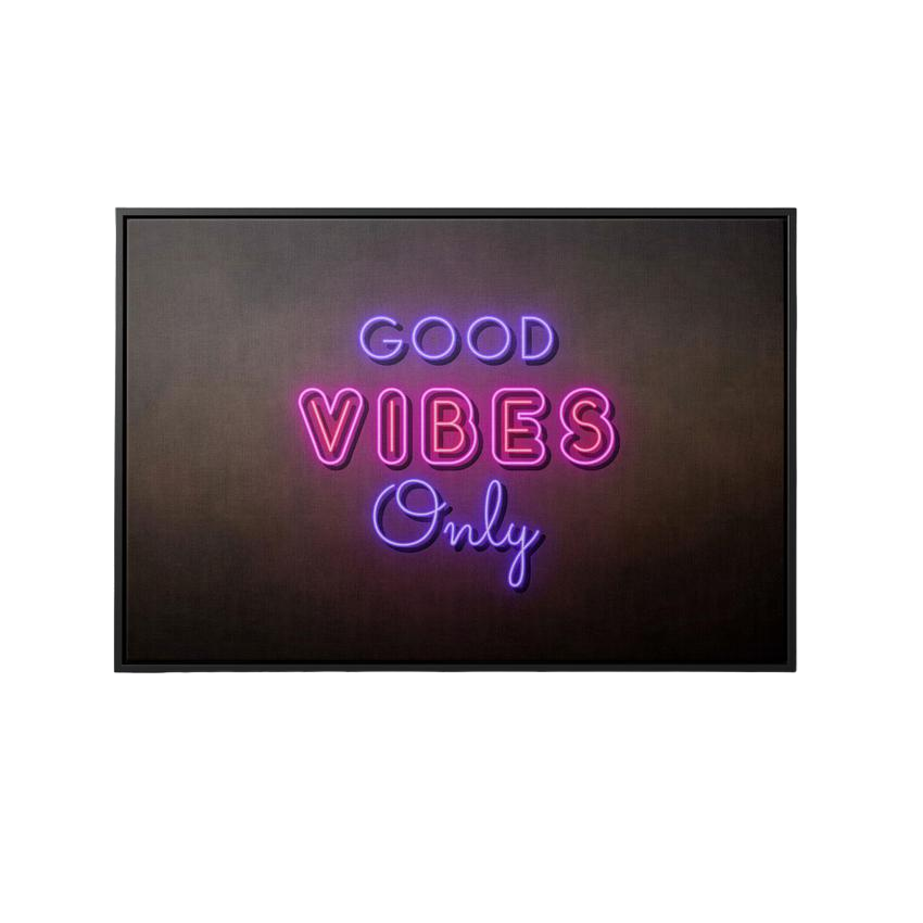 Discover Motivational Canvas Art, Neon Night Light Canvas Wall Art, Good Vibes Only , GOOD VIBES ONLY CANVAS by Original Greattness™ Canvas Wall Art Print