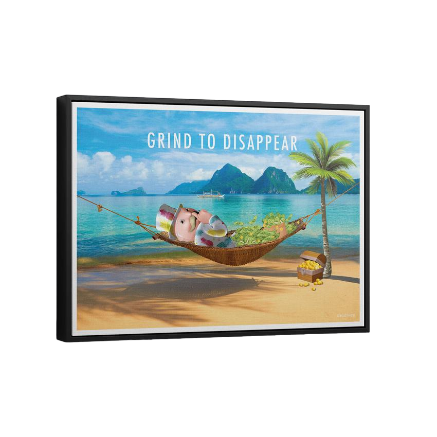 Discover Donald Duck Money Wall Art, Grind to Disappear Luxury Monopoly Canvas Wall Art, GRIND TO DISAPPEAR by Original Greattness™ Canvas Wall Art Print