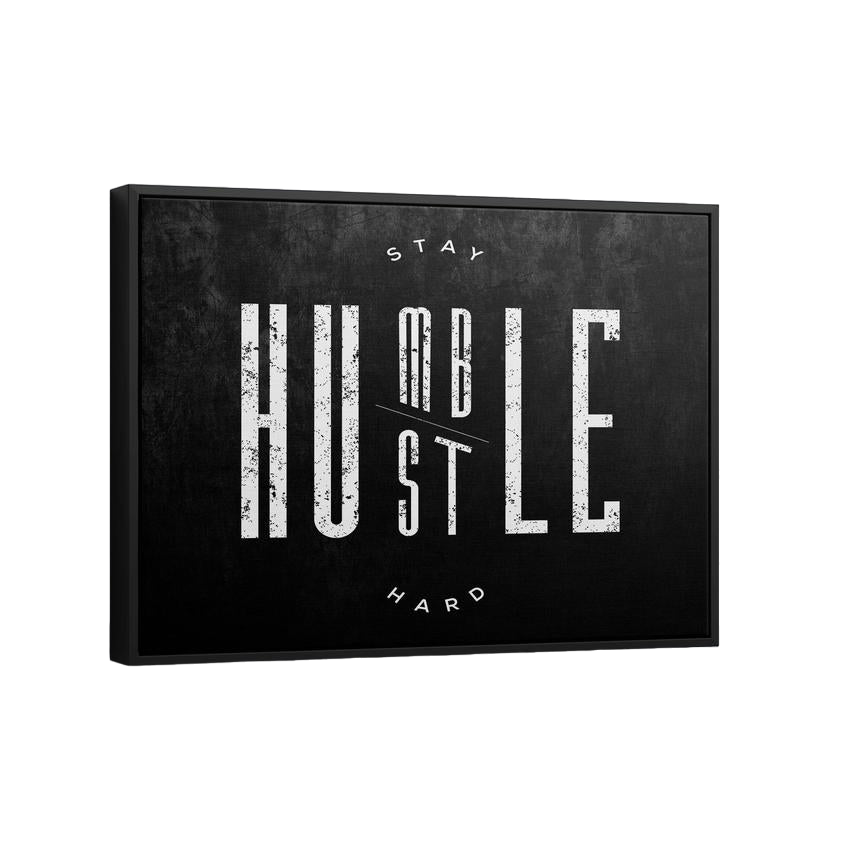 Discover Motivational Workspace Wall Art, Humble Hustle Quote Motivational Canvas Art, HUMBLE HUSTLE by Original Greattness™ Canvas Wall Art Print