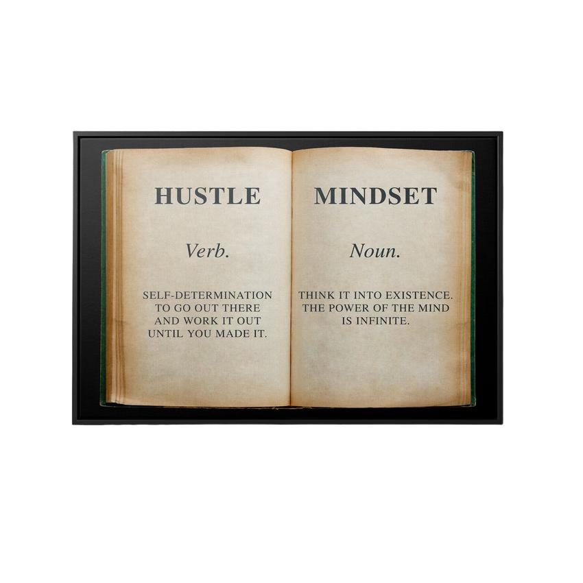 Discover Motivational Canvas Wall Art, Hustle Book Motivational Artwork for Office or Home, HUSTLE BOOK by Original Greattness™ Canvas Wall Art Print