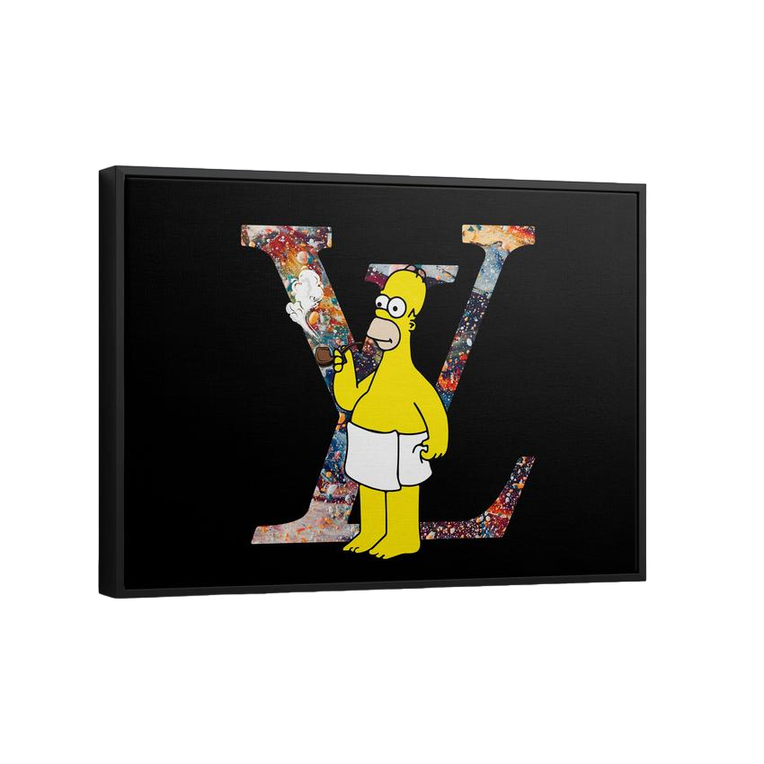 Discover Homer Simpson Wall Art, Homer Simpson Louis Vuitton Luxury Canvas Wall Art, LV AFTERPARTY by Original Greattness™ Canvas Wall Art Print