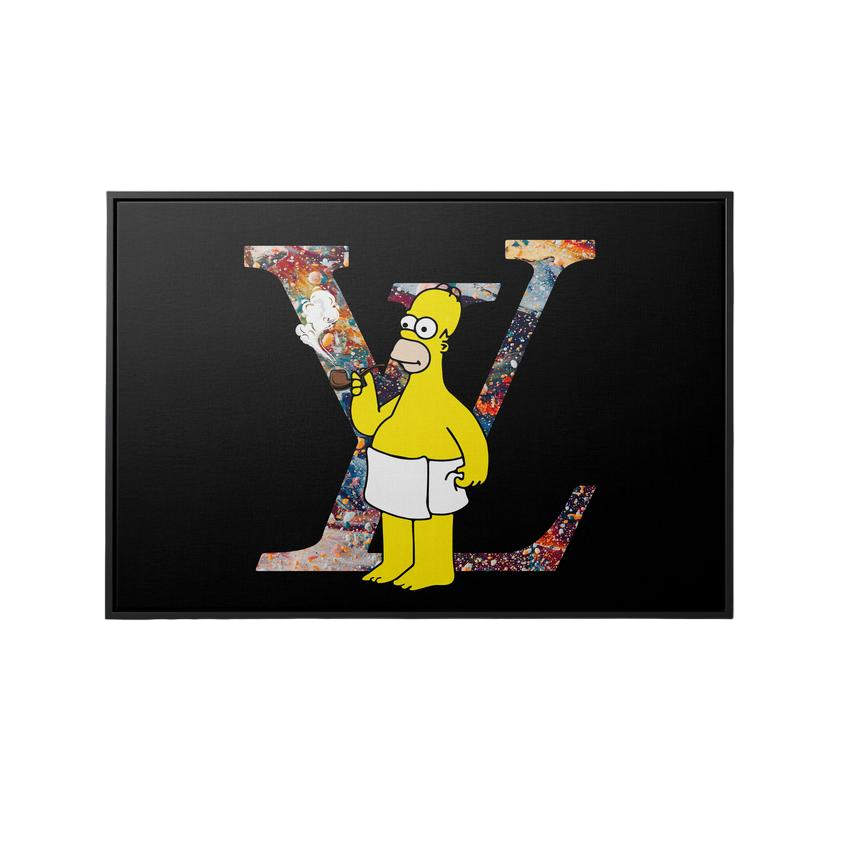 Discover Homer Simpson Wall Art, Homer Simpson Louis Vuitton Luxury Canvas Wall Art, LV AFTERPARTY by Original Greattness™ Canvas Wall Art Print