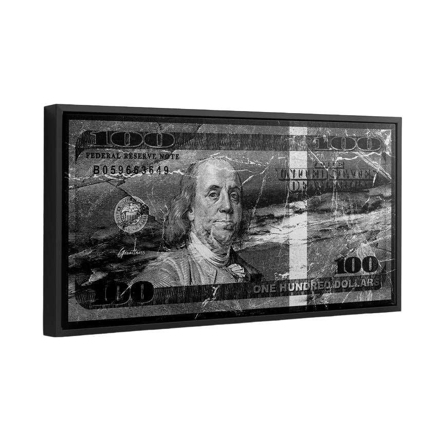 Discover Shop Money Canvas Art, Marble x Dollar Money 100 Bill Wall Art, MARBLE X DOLLAR by Original Greattness™ Canvas Wall Art Print