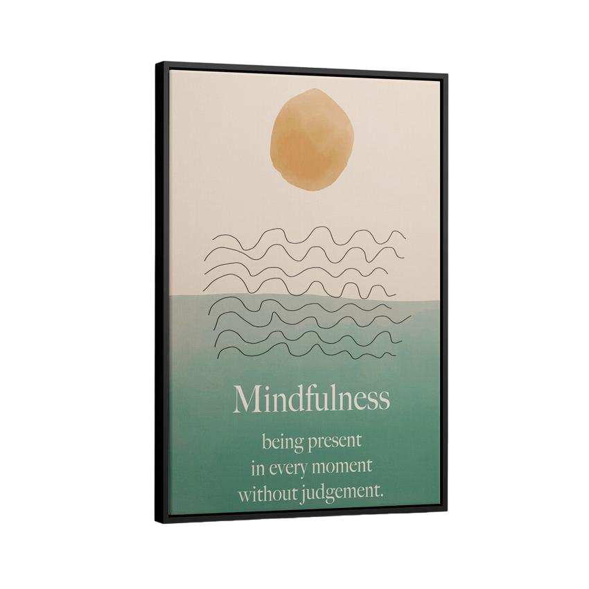 Discover Greattness Original, Mindfulness Minimalist Yoga Art Canvas Wall Artwork, MINDFULNESS YOGA CANVAS by Original Greattness™ Canvas Wall Art Print