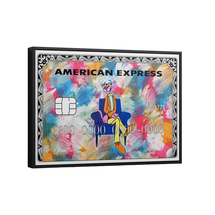 Discover Shop American Express Canvas Art, Pink Panther American Express Wall Art Print, Pink Panther AMEX by Original Greattness™ Canvas Wall Art Print