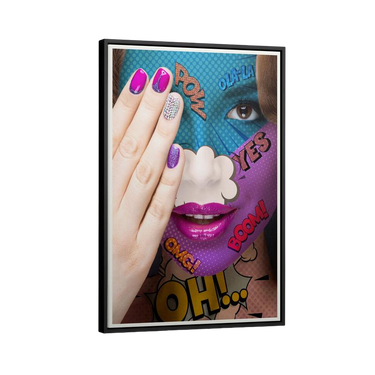 Discover Shop Pop Art Wall Art, Pop Art Comic Woman WOW Omg Shock Comic Style Wall Art, POP ART GIRL by Original Greattness™ Canvas Wall Art Print
