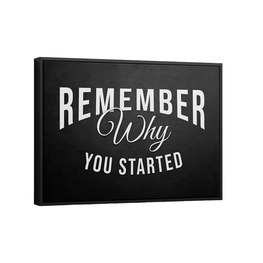 Discover Shop Workspace Office Wall Art, Remember your Why, Canvas Art Quote, Motivational Artwork, REMEMBER YOUR WHY by Original Greattness™ Canvas Wall Art Print