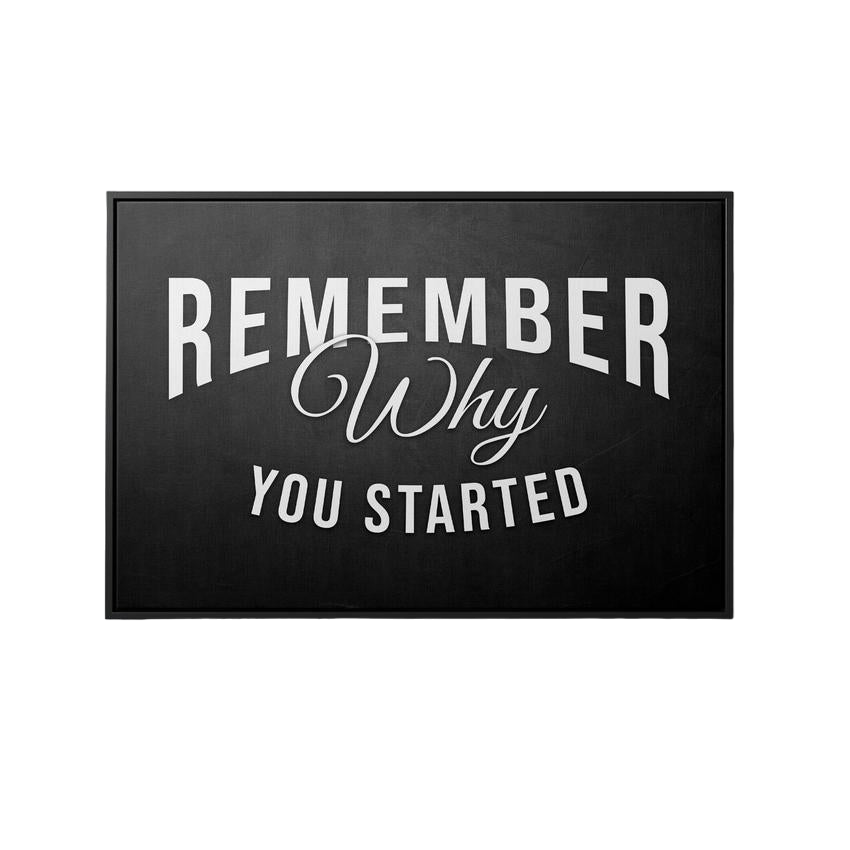 Discover Shop Workspace Office Wall Art, Remember your Why, Canvas Art Quote, Motivational Artwork, REMEMBER YOUR WHY by Original Greattness™ Canvas Wall Art Print