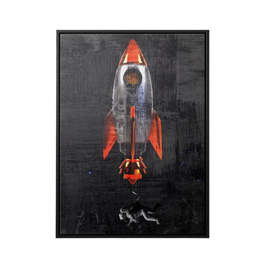 Discover Motivational Canvas Art, Rocket Capsule Painting Space Black Canvas Art, ROCKET CAPSULE by Original Greattness™ Canvas Wall Art Print