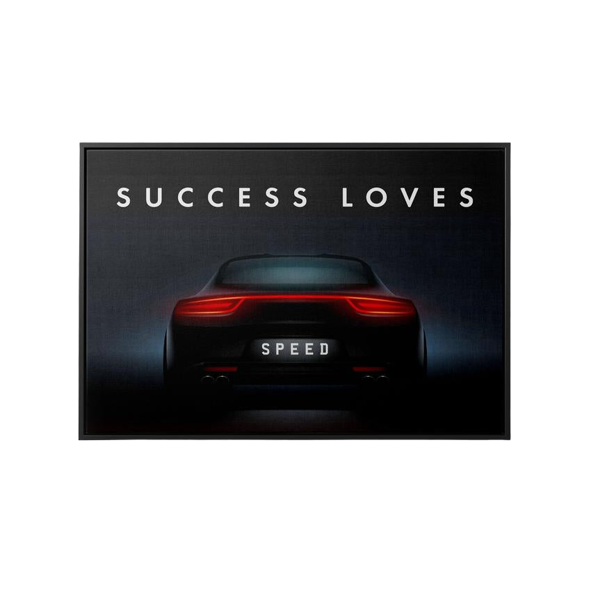 Discover Shop Cars Quote Wall Art, Success Loves Speed, Porsche Sports Car Art, SUCCESS SPEED PORSCHE by Original Greattness™ Canvas Wall Art Print