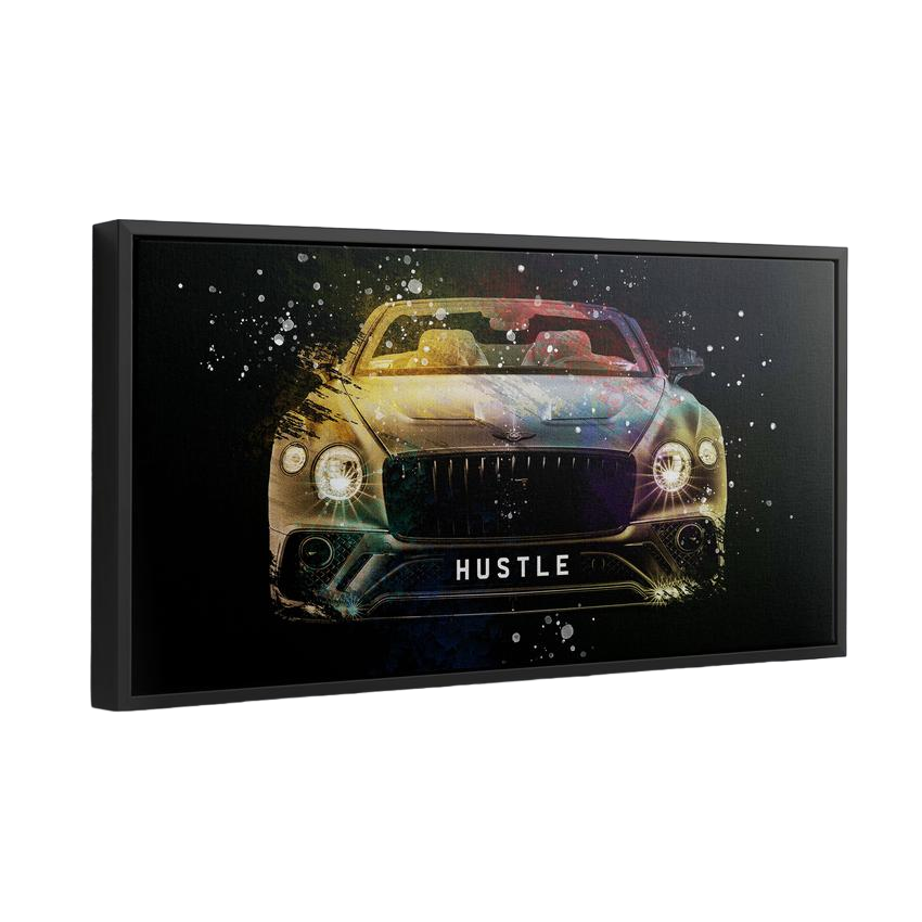 Discover Bentley Cars Canvas Art, Bentley Hustle, Luxury Sports Car Quotes Painting, BENTLEY HUSTLE by Original Greattness™ Canvas Wall Art Print