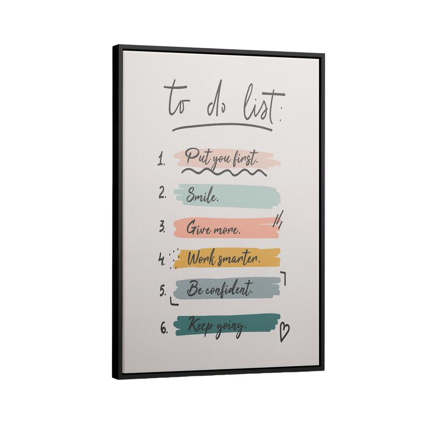 Discover Inspirational Mindset Wall Art, To Do List, Motivational Canvas Art Quote Artwork, TO DO LIST by Original Greattness™ Canvas Wall Art Print