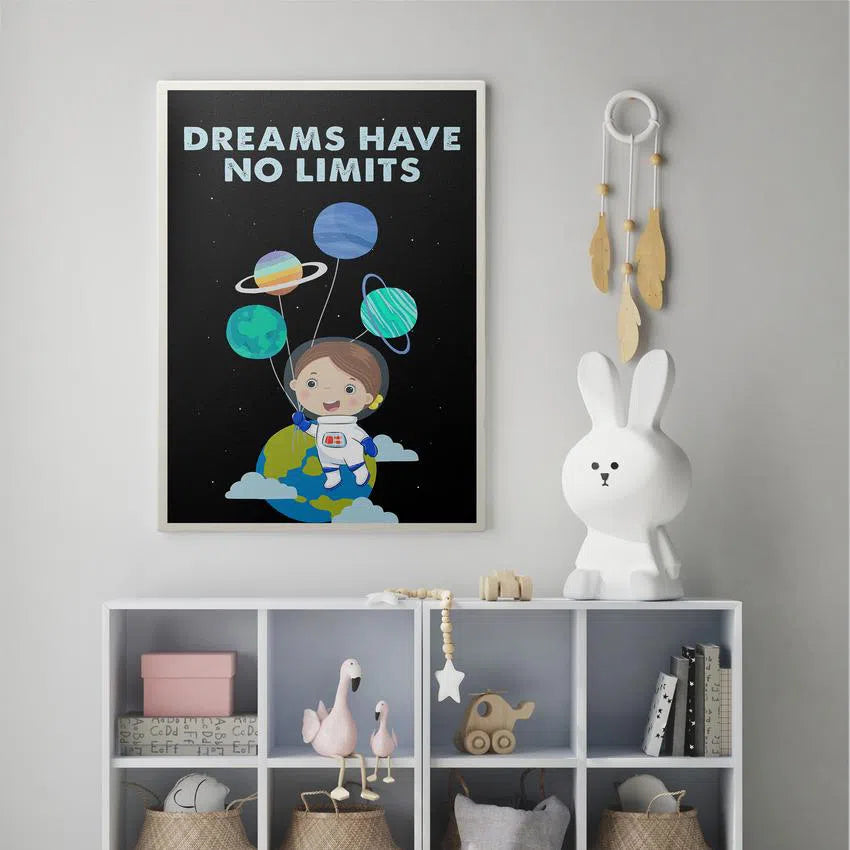 Discover Shop Kids Canvas Art, Dreams Have no Limits Kids Canvas Art | Kids Canvas Pictures Art, DREAMS HAVE NO LIMITS by Original Greattness™ Canvas Wall Art Print