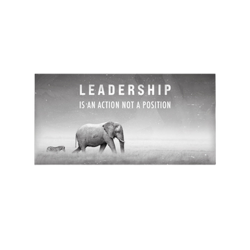 Discover Greattness Canvas Art, Elephant Landscape Motivational Canvas Wall Art, Leadership is an Action by Original Greattness™ Canvas Wall Art Print