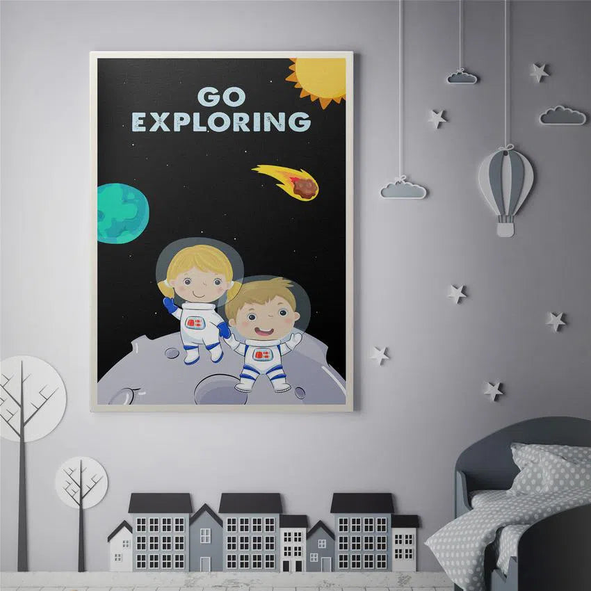 Discover Shop Kids Canvas Art, Go Exploring Kids Canvas Art | Inspirational Kids Canvas Art Prints, GO EXPLORING by Original Greattness™ Canvas Wall Art Print