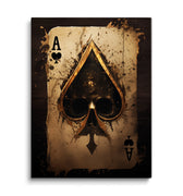 Discover Game Card Wall Art, Ace Skull Poker Card Queen King Playroom Wall Art, ACE SKULL CARD by Original Greattness™ Canvas Wall Art Print