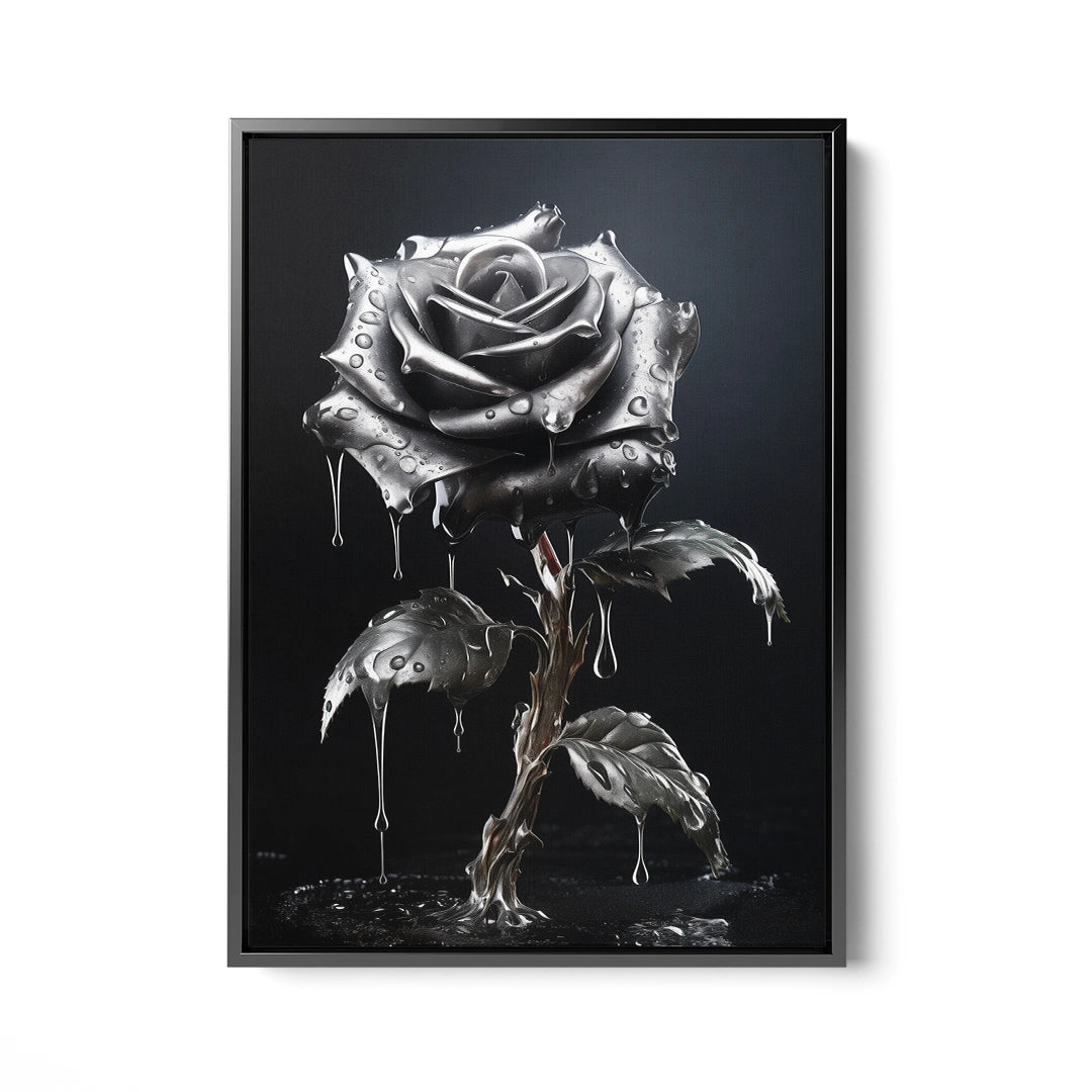 Discover Black Rose Canvas Art, The Black Rose Silver Gothic Canvas Art, Black Rose by Original Greattness™ Canvas Wall Art Print