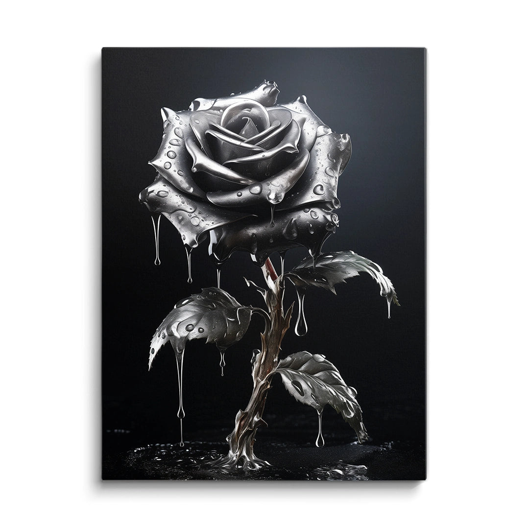 Discover Black Rose Canvas Art, The Black Rose Silver Gothic Canvas Art, Black Rose by Original Greattness™ Canvas Wall Art Print