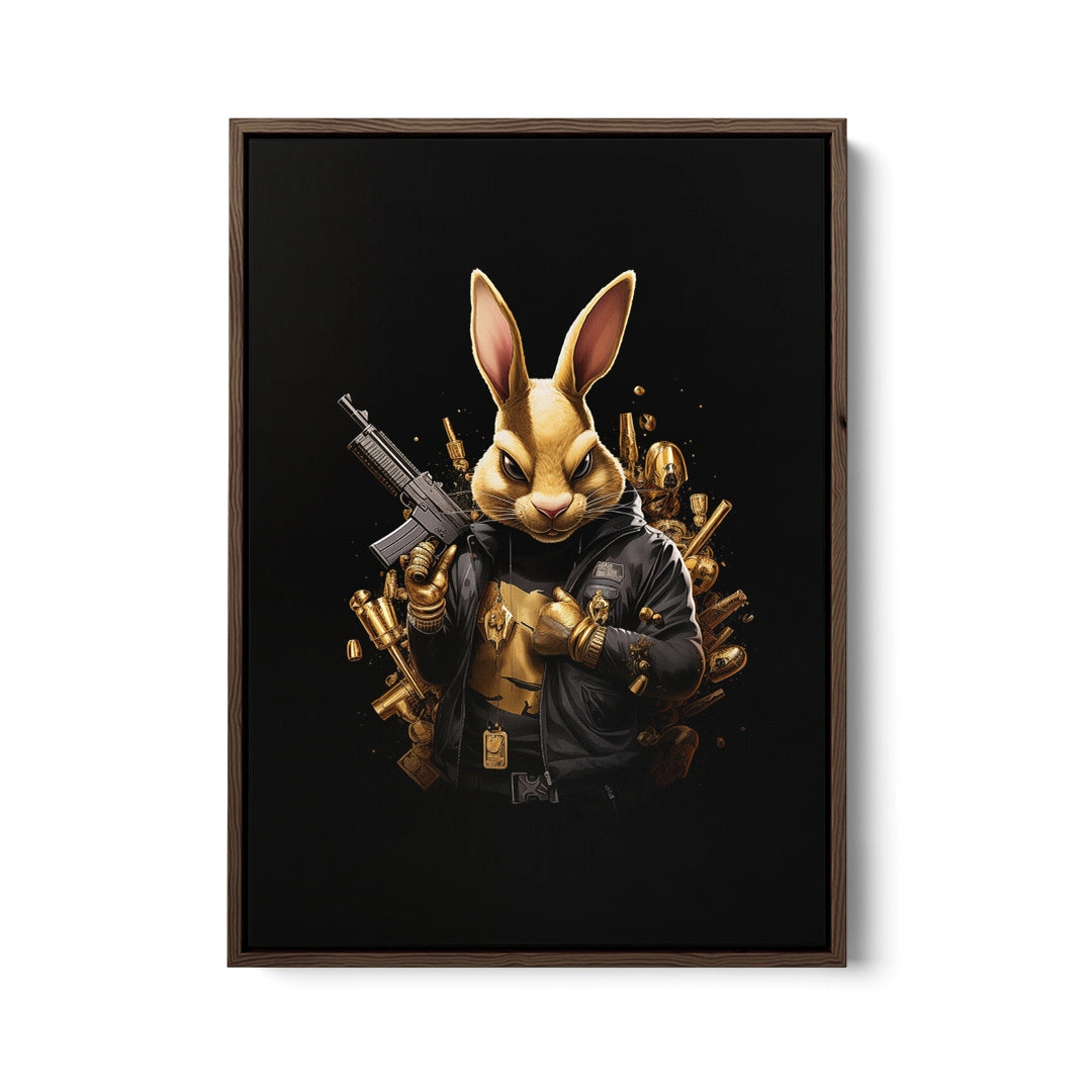 Discover Shop Gangster Canvas Art, The Rabbit Gangster Bunny Gun Canvas Art, RABBIT GANGSTER by Original Greattness™ Canvas Wall Art Print