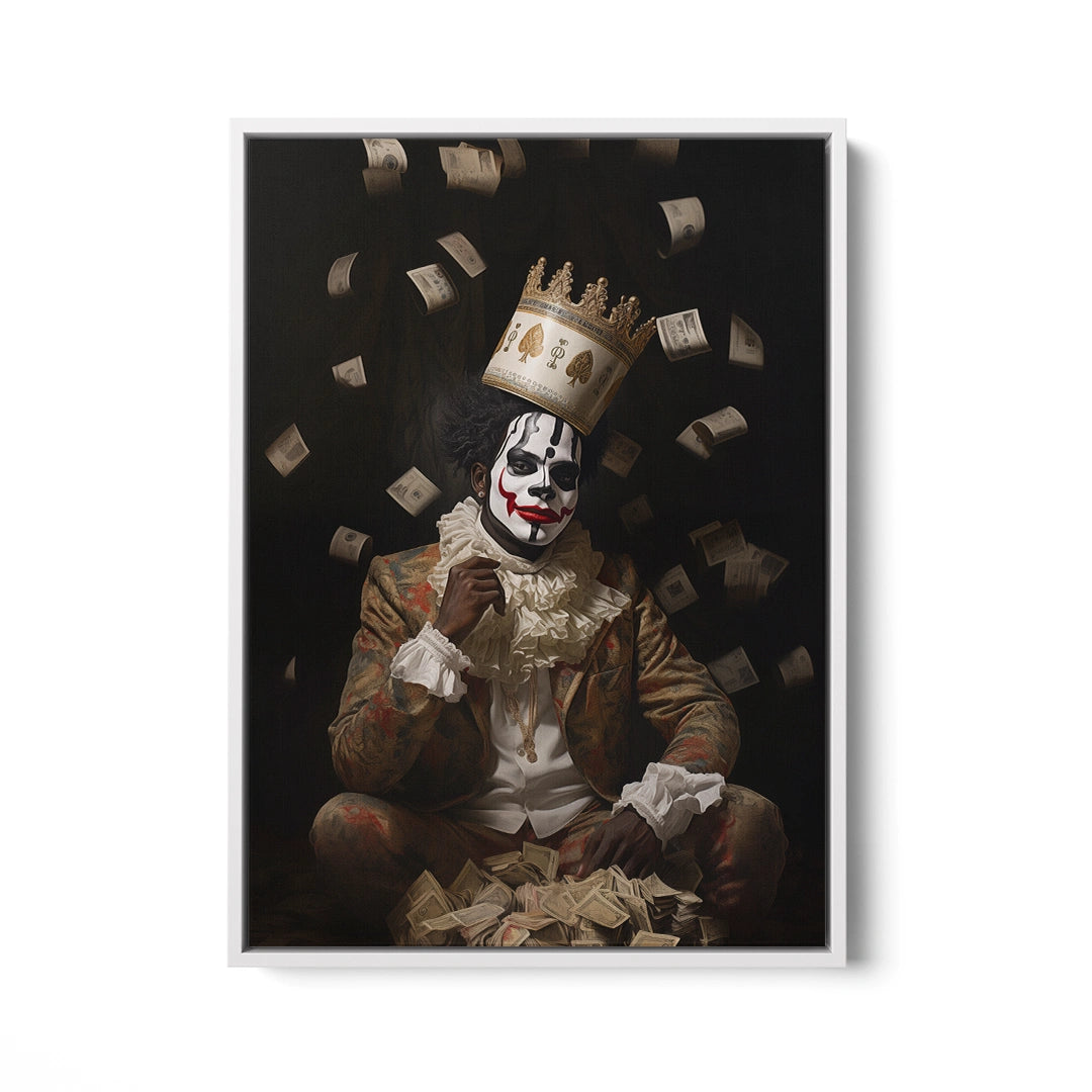 Discover Shop Joker Canvas Art, The Joker Clown Dark Knight Money Wall Art, THE JOKER CLOWN by Original Greattness™ Canvas Wall Art Print