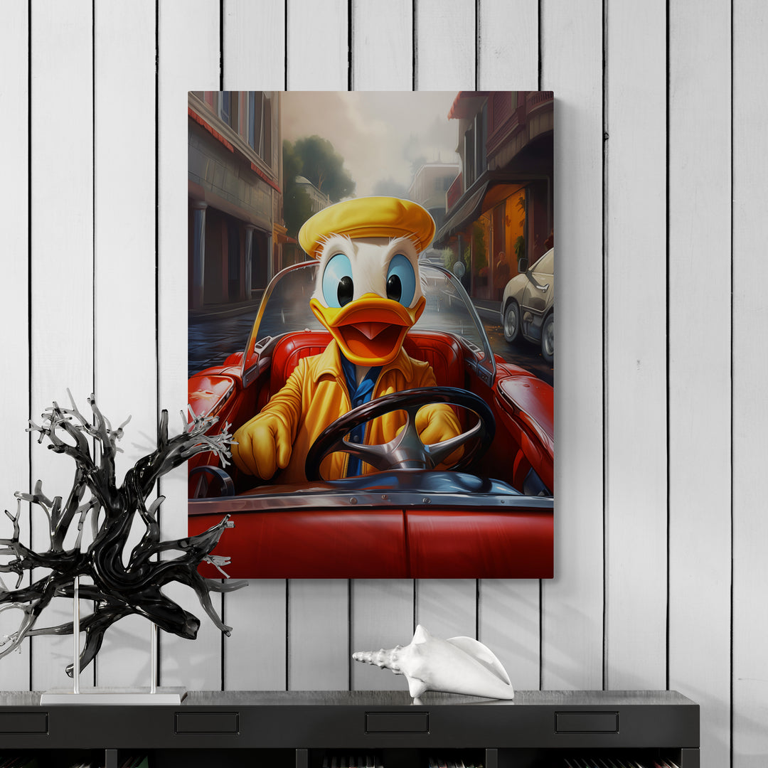 Discover Donald Duck Canvas Art, Donald Duck Taxi Scrooge Dagobert Canvas Art, Donald Duck Taxi by Original Greattness™ Canvas Wall Art Print