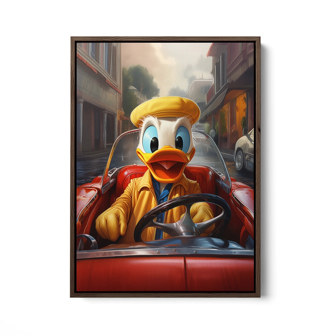 Discover Donald Duck Canvas Art, Donald Duck Taxi Scrooge Dagobert Canvas Art, Donald Duck Taxi by Original Greattness™ Canvas Wall Art Print