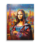 Discover Shop Mona Lisa Canvas Art, Mona Lisa daVinci City Colorful Painting Wall Art, MONA LISA CITY by Original Greattness™ Canvas Wall Art Print