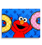 Discover Shop Elmo Canvas Art, Elmo Club Sesame Street Canvas Art, Club Elmo Donut by Original Greattness™ Canvas Wall Art Print