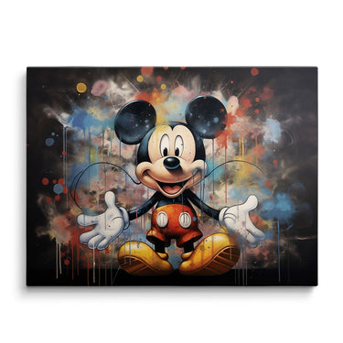 Discover Shop Mickey Mouse Wall Art, Mickey Mouse Colorful Disney Painting Wall Art, MICKEY MOUSE ART by Original Greattness™ Canvas Wall Art Print