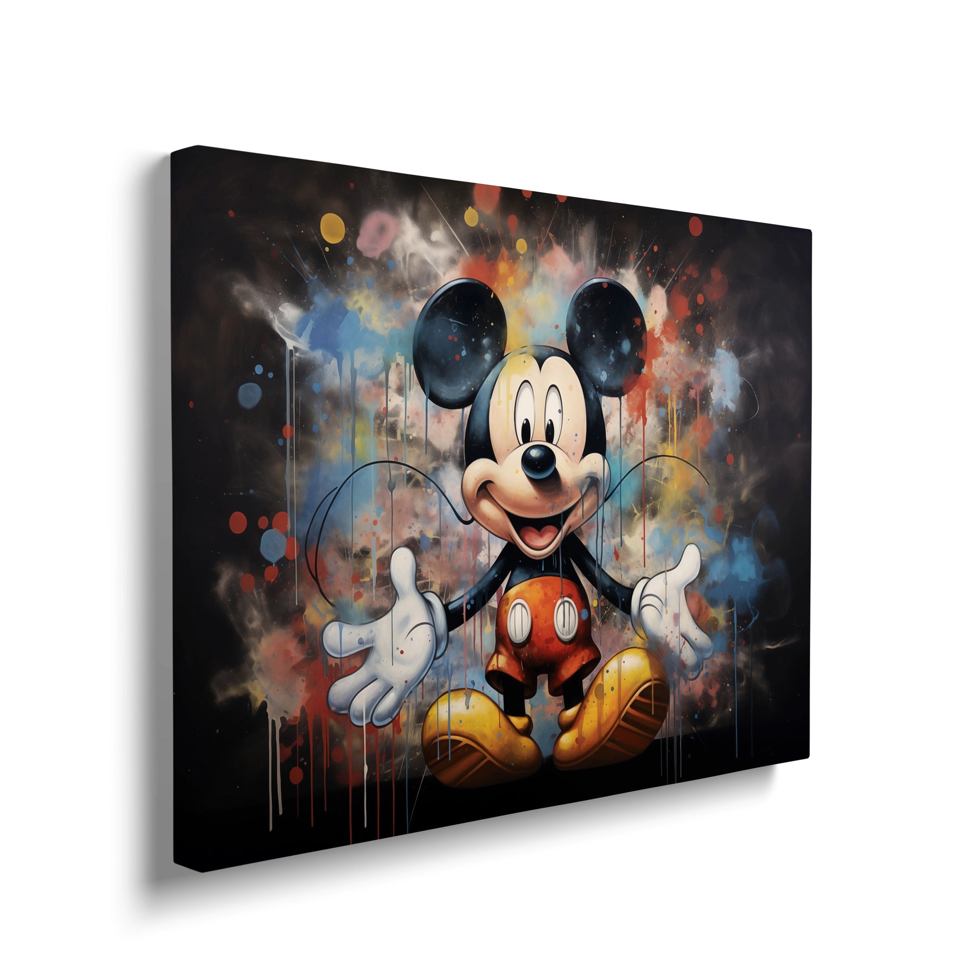 Discover Shop Mickey Mouse Wall Art, Mickey Mouse Colorful Disney Painting Wall Art, MICKEY MOUSE ART by Original Greattness™ Canvas Wall Art Print