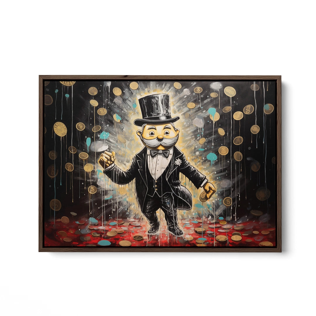 Discover Shop Mr. Monopoly Canvas Art, Mr. Monopoly Bitcoin Money Canvas Art, MONOPOLY DREAM by Original Greattness™ Canvas Wall Art Print