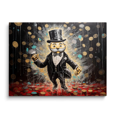 Discover Shop Mr. Monopoly Canvas Art, Mr. Monopoly Bitcoin Money Canvas Art, MONOPOLY DREAM by Original Greattness™ Canvas Wall Art Print