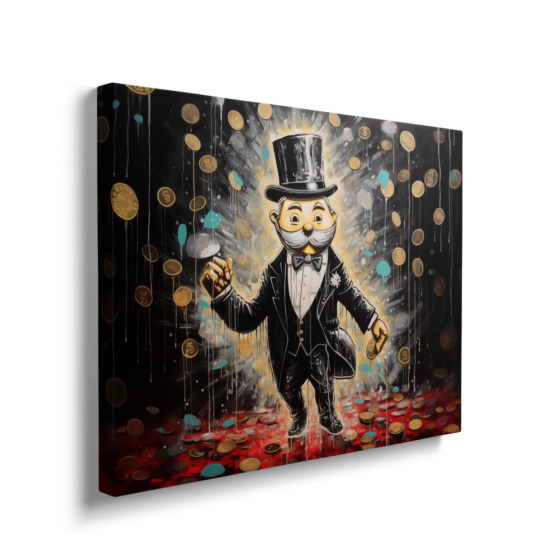 Discover Shop Mr. Monopoly Canvas Art, Mr. Monopoly Bitcoin Money Canvas Art, MONOPOLY DREAM by Original Greattness™ Canvas Wall Art Print