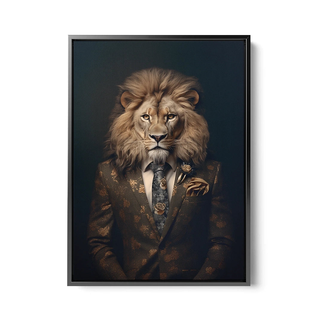 Discover Lion Suit Canvas Art, Luxury Lion In Suit - Original GREATTNESS Art -, LUXURY LION SUIT by Original Greattness™ Canvas Wall Art Print