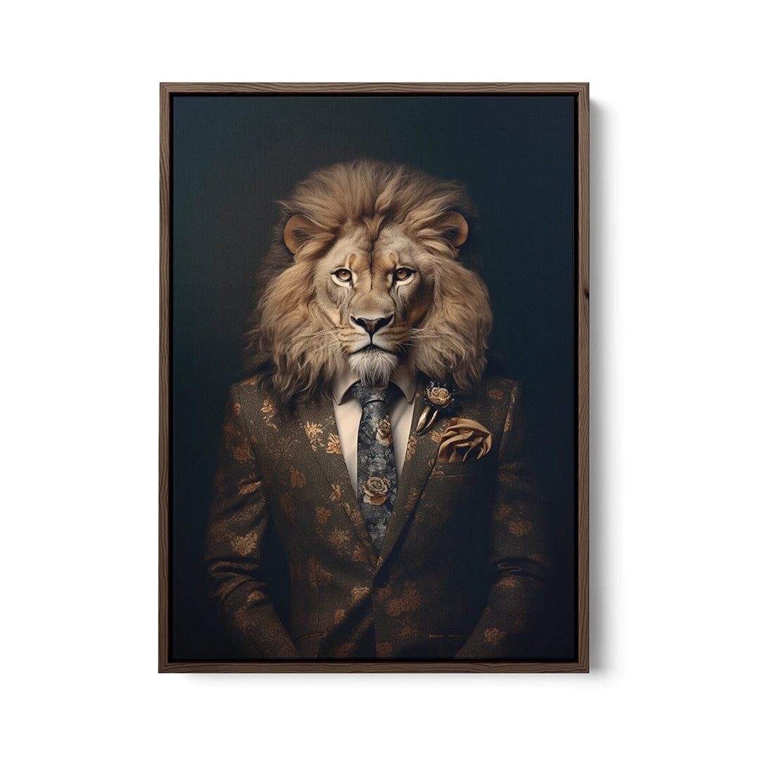 Discover Lion Suit Canvas Art, Luxury Lion In Suit - Original GREATTNESS Art -, LUXURY LION SUIT by Original Greattness™ Canvas Wall Art Print