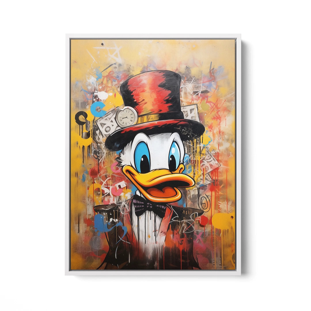 Discover Dagobert Duck Canvas Wall Art, Donald Duck Colorful Scrooge Dagobert Wall Art, DAGOBERT MAESTRO by Original Greattness™ Canvas Wall Art Print