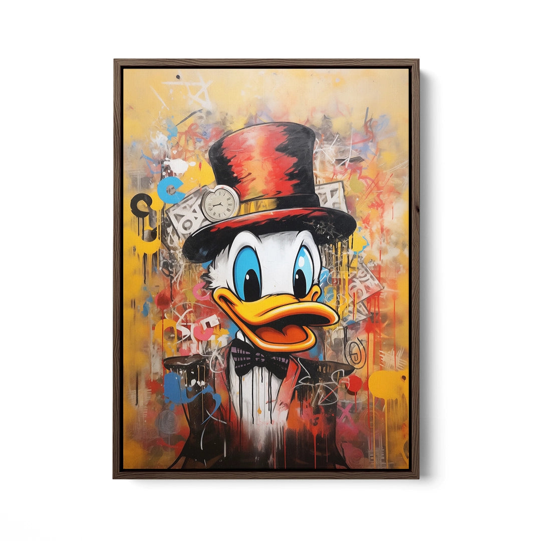 Discover Dagobert Duck Canvas Wall Art, Donald Duck Colorful Scrooge Dagobert Wall Art, DAGOBERT MAESTRO by Original Greattness™ Canvas Wall Art Print